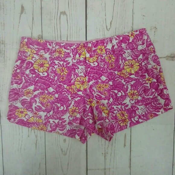 Lilly Pulitzer Pants - Lilly Pulitzer Pink Print Shorts size 10